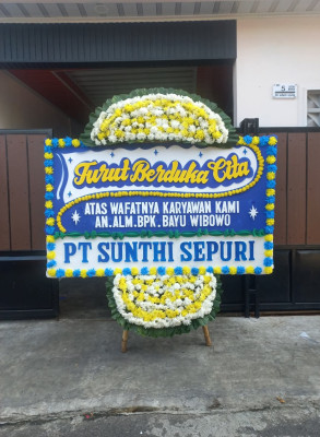 Papan Bunga Duka di Serba Jadi